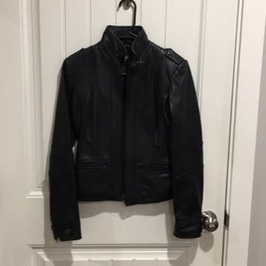 Black leather Moto jacket.